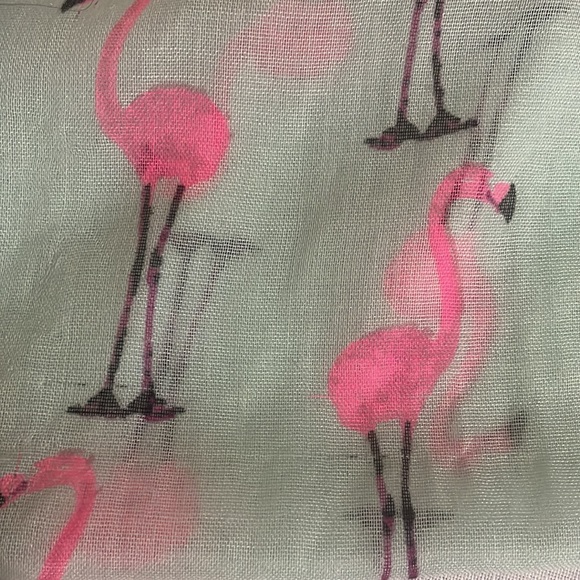 Summer Hat & Scarf Set, Flamingo Themed, Color: light green/hot pink - Picture 14 of 15